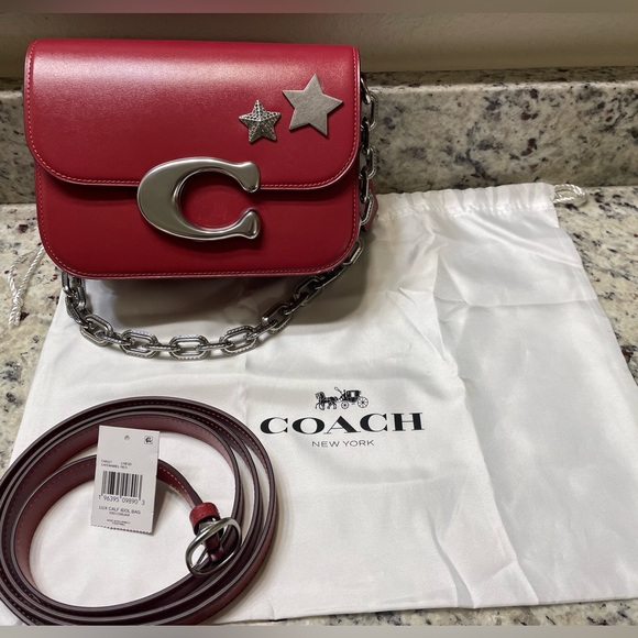 Coach Idol Bag - CM557 - Red Enamel with Silver hardware - Picture 3 of 16